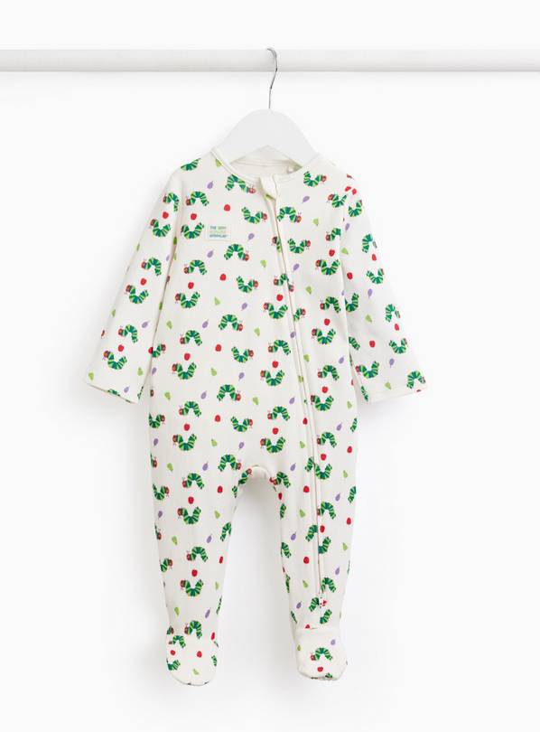 White The Very Hungry Caterpillar Print Sleepsuit 6-9 months